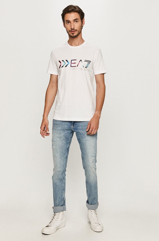 EA7 Emporio Armani - Tricou 3HPT16.PJ02Z alb SS20