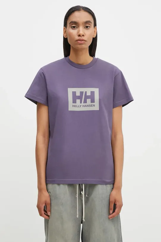 Helly Hansen tricou din bumbac TOKYO print violet 53285