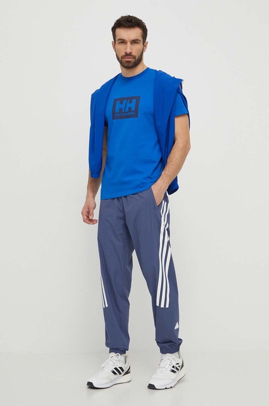 Βαμβακερό μπλουζάκι Helly Hansen TOKYO 53285 μπλε AW24