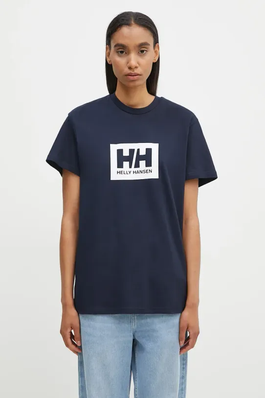 Helly Hansen tricou din bumbac TOKYO print bleumarin 53285