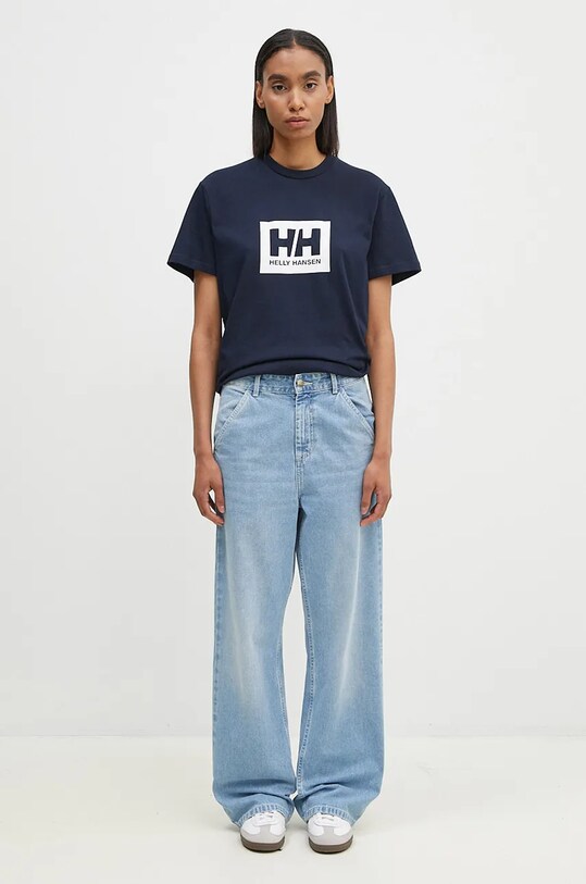 Helly Hansen tricou din bumbac TOKYO 53285 bleumarin