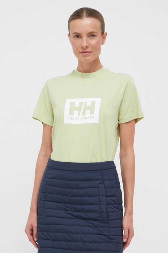 Ρούχα Βαμβακερό μπλουζάκι Helly Hansen TOKYO 53285 πράσινο
