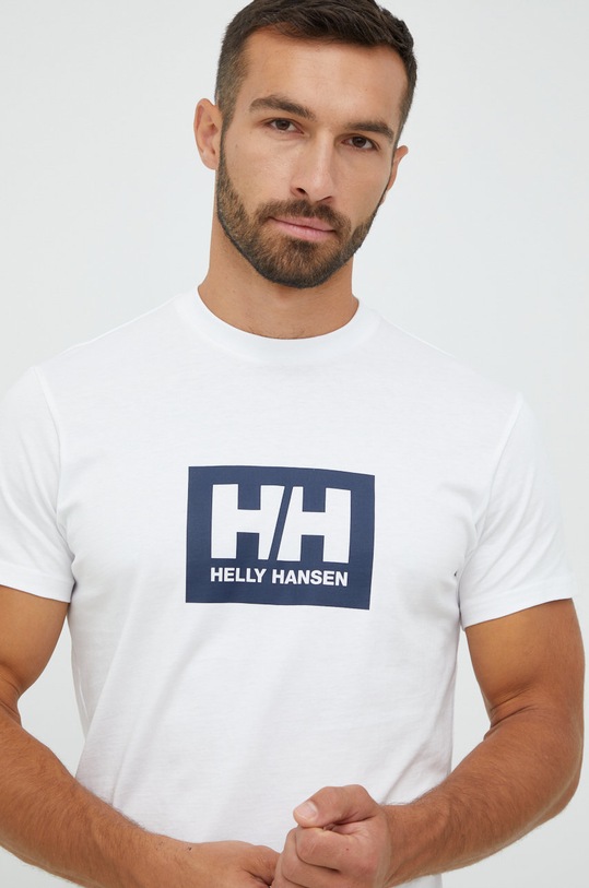 Bavlněné tričko Helly Hansen TOKYO potisk bílá 53285