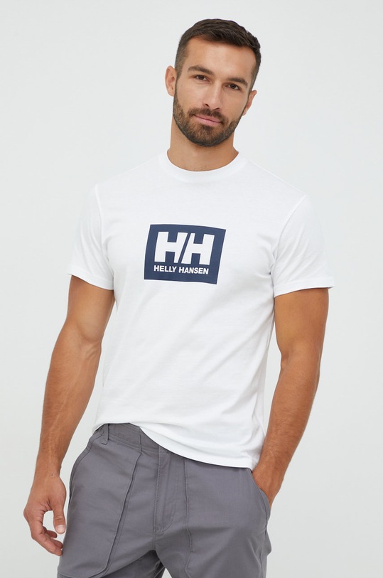 Bavlněné tričko Helly Hansen TOKYO bílá 53285