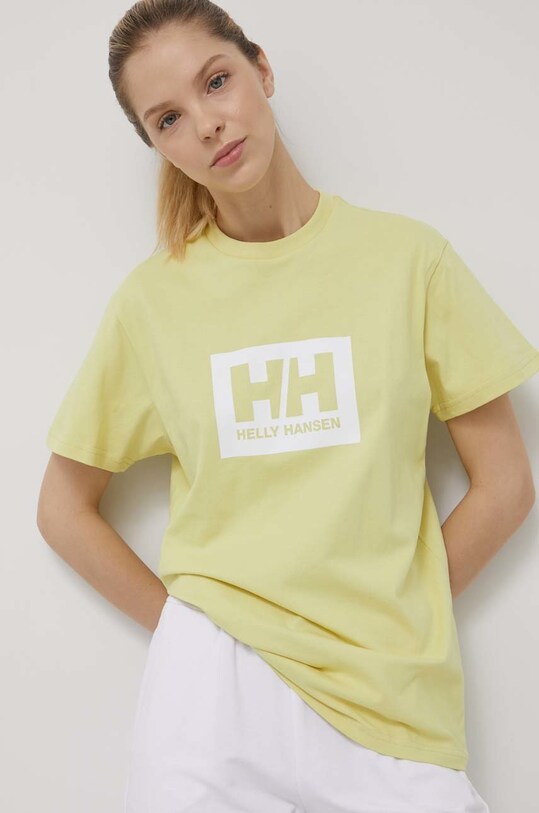 Helly Hansen cotton t-shirt TOKYO 53285 yellow AW24