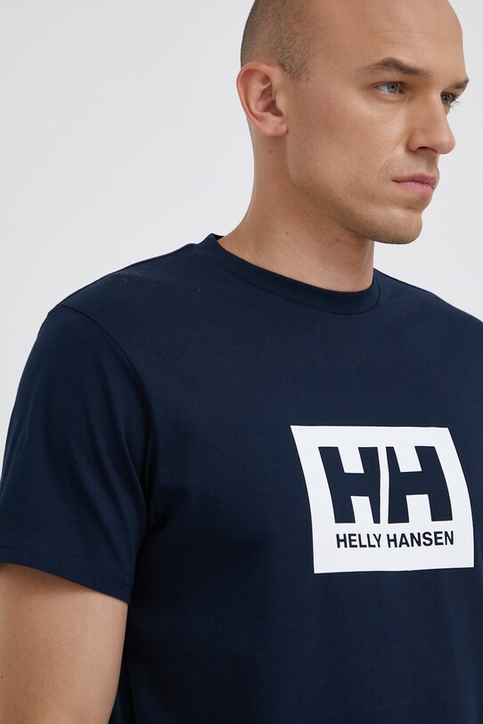 Oblečenie Bavlnené tričko Helly Hansen TOKYO 53285 tmavomodrá