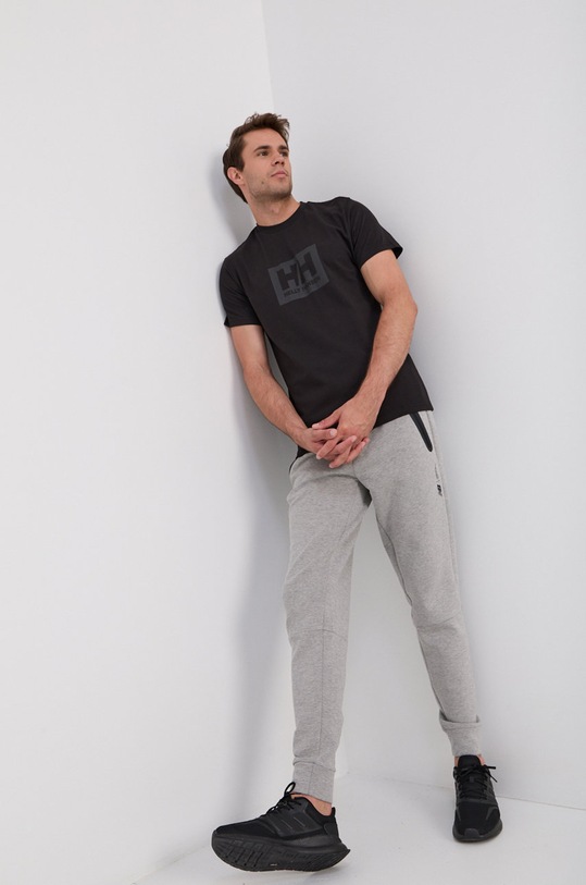 Helly Hansen t-shirt bawełniany TOKYO 53285 czarny AW24