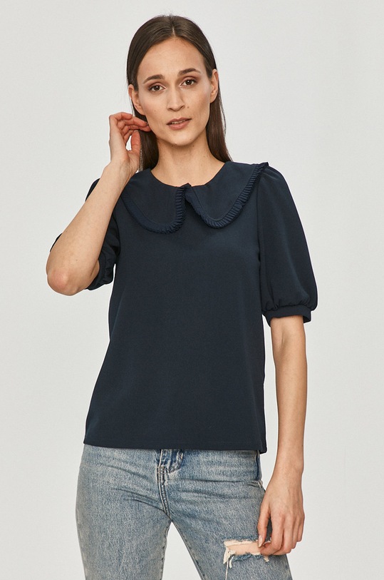 Jacqueline de Yong - Blúzka jednofarebný tmavomodrá 15220587