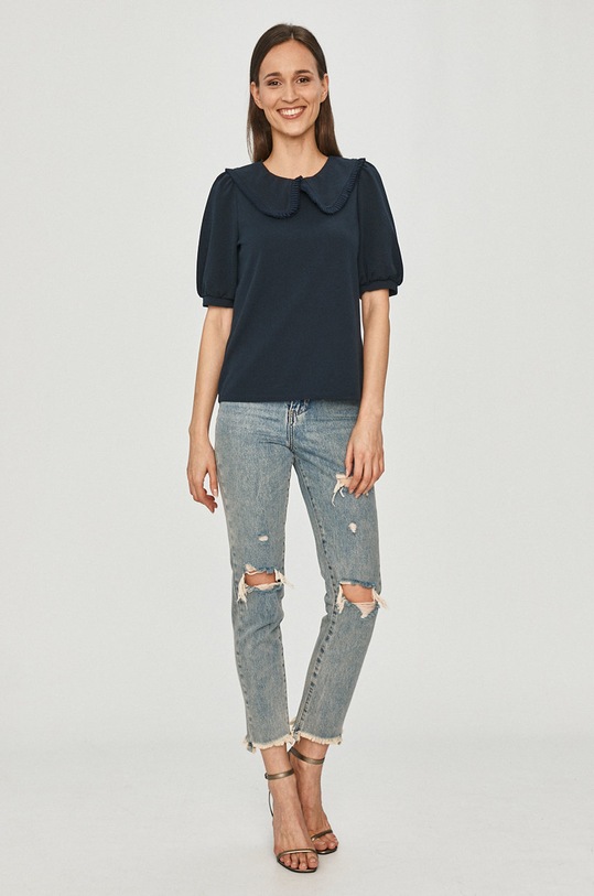 Jacqueline de Yong - Blúzka 15220587 tmavomodrá SS21