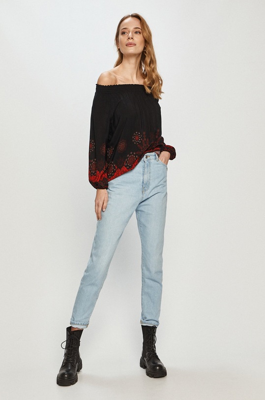 Desigual - Bluza 21SWBW50 negru SS21