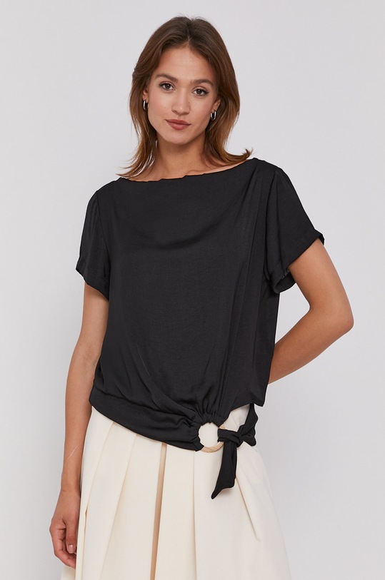 Sisley Bluzka casual czarny 5QR05QCB7.100