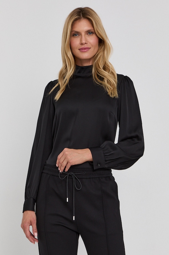 BOSS Bluzka 50448284 z elastanem czarny 50448284