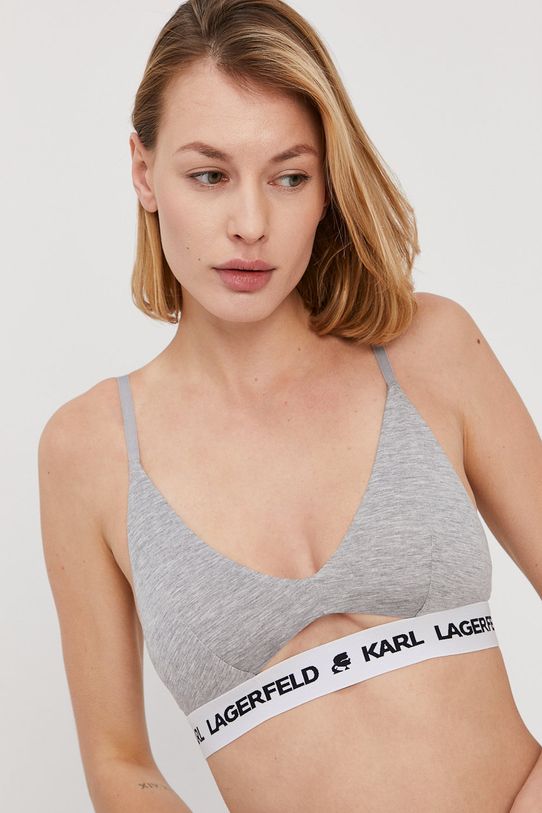 Grudnjak Karl Lagerfeld pletivo siva 211W2101