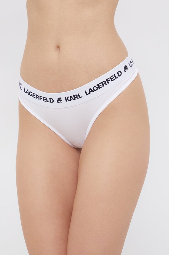 Karl Lagerfeld Стринги трикотаж белый 211W2110