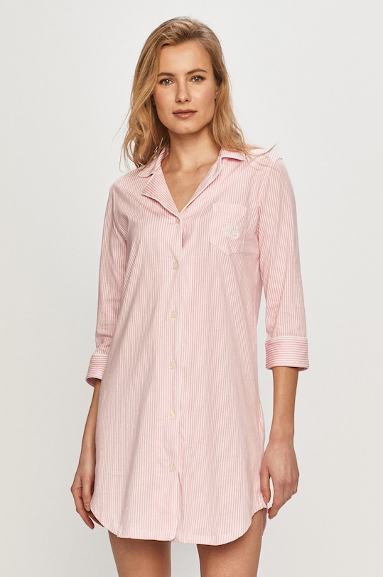 Lauren Ralph Lauren - Nočná košeľa bavlna ružová I813702