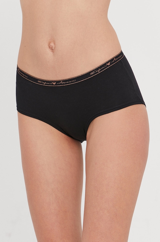 Труси Emporio Armani трикотаж чорний 164074.1P223