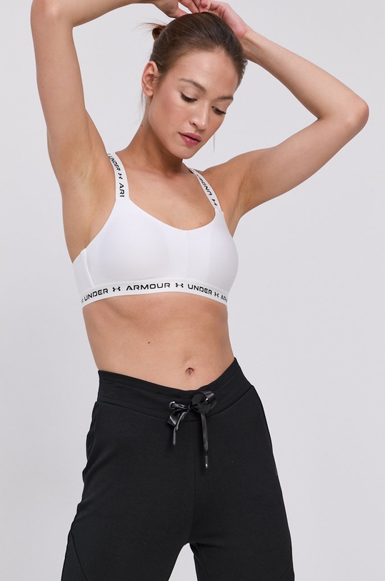 Športová podprsenka Under Armour Crossback bez kostíc biela 1361033