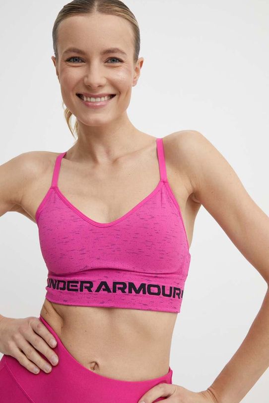 Sportovní podprsenka Under Armour vyztužené růžová 1357232