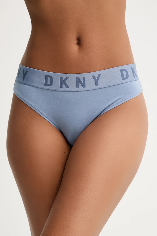 Dkny stringi dzianina niebieski DK4529
