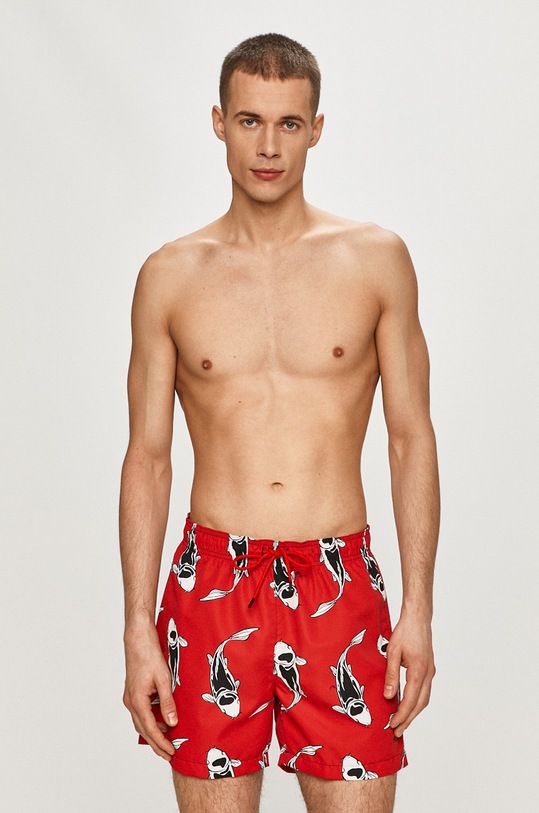 Hugo - Plavkové šortky červená 50446359