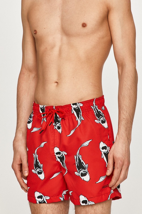 Hugo - Plavkové šortky 50446359 červená SS21