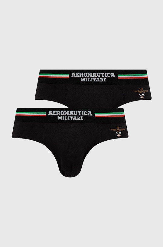 Слипы Aeronautica Militare (2-pack) трикотаж чёрный AM1USL001