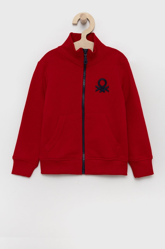 Detská bavlnená mikina United Colors of Benetton bavlna červená 3J68C5196.82.100