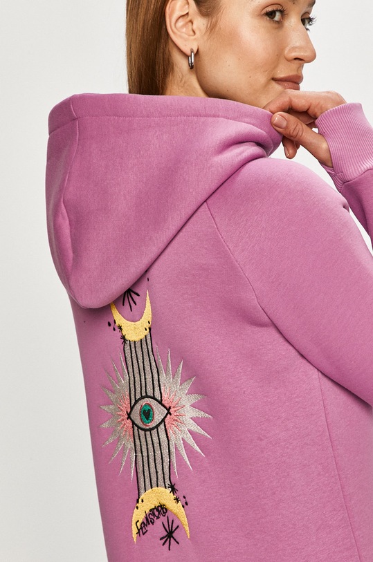 Femi Stories bluza bawełniana nadruk fioletowy TILL.VLT