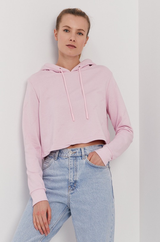 Guess Bluza z kapturem różowy O1GA13.K8800