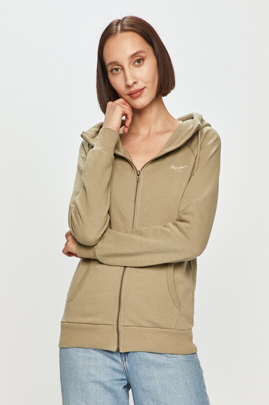 Pepe Jeans - Mikina Anette s kapucí zelená PL581071.701