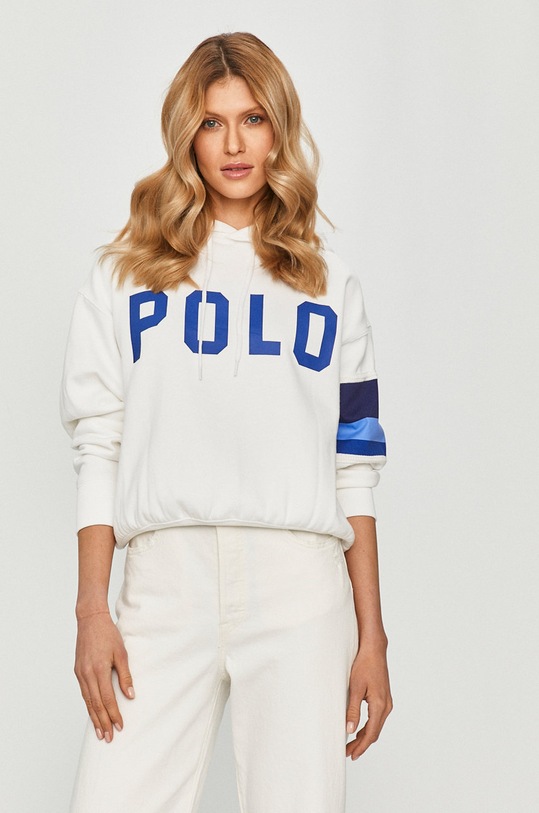 Polo Ralph Lauren - Bluza 211838108001 z kapturem biały 211838108001