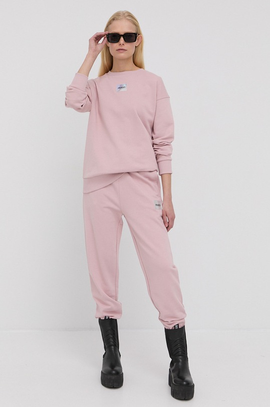 HUGO bluza bawełniana 50455971 50455971 różowy AA00