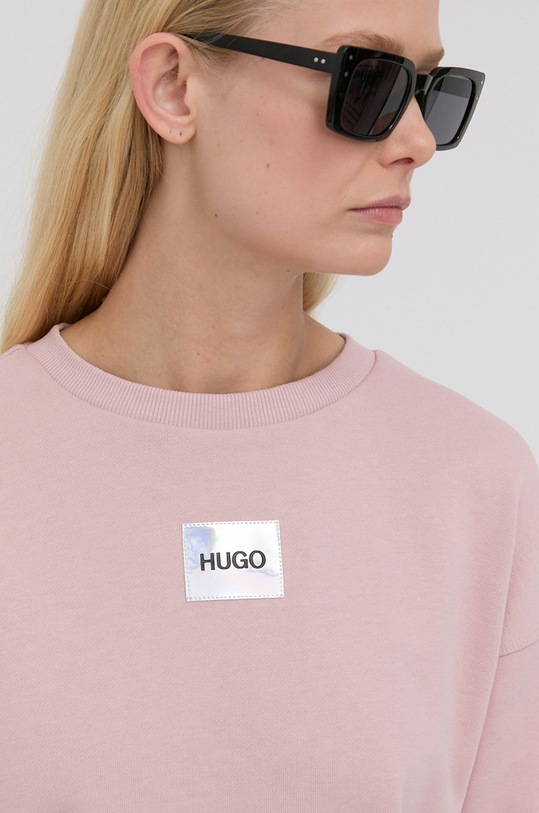 HUGO bluza bawełniana 50455971 różowy 50455971