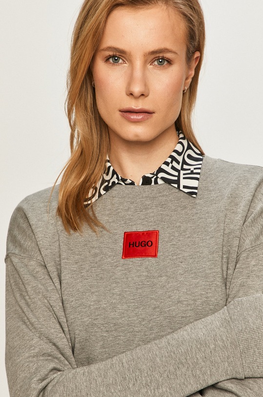 HUGO bluza bawełniana 50455971 szary 50455971