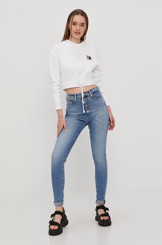 Mikina Tommy Jeans DW0DW09797.4891 biela SS21
