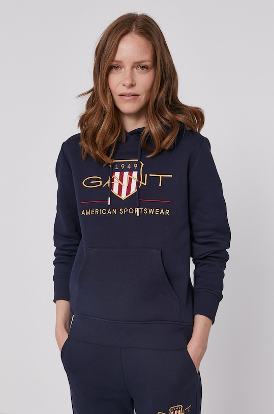 Dukserica Gant s kapuljačom mornarsko plava 4204690