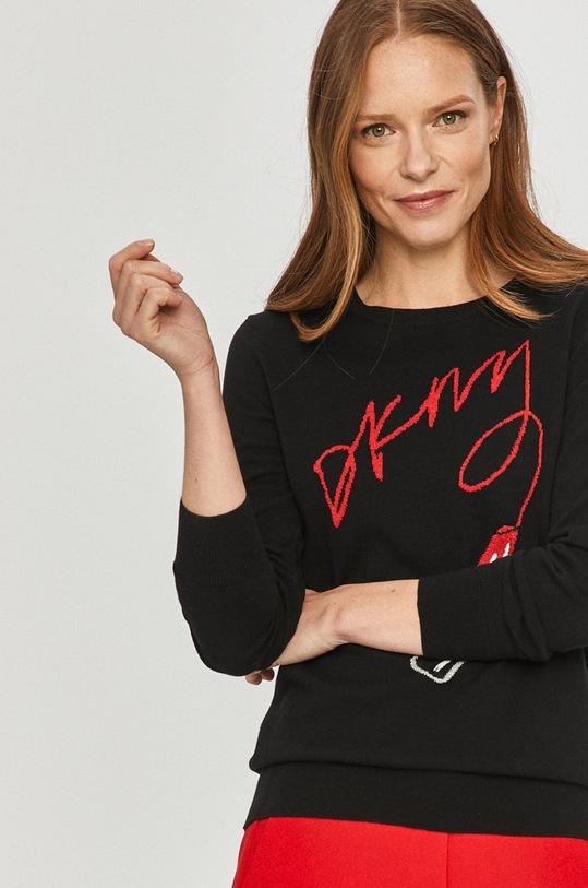 Dkny - Pulover negru P0JSB036