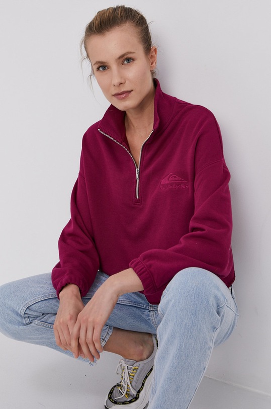 Mikina Quiksilver bez kapucne fialová EQWFT03036