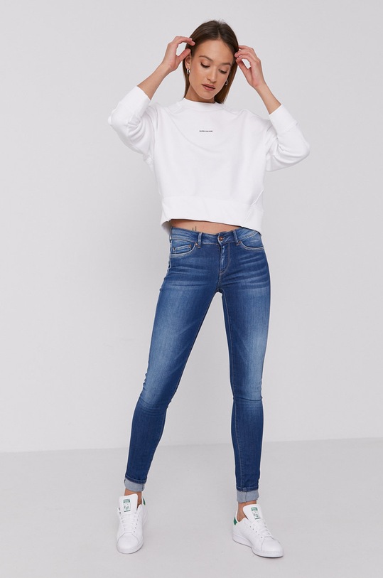 Calvin Klein Jeans Bluza J20J215463.4891 J20J215463.4891 biały SS21