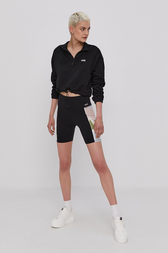 Vans hanorac de bumbac uni negru VN0A4R97BLK1