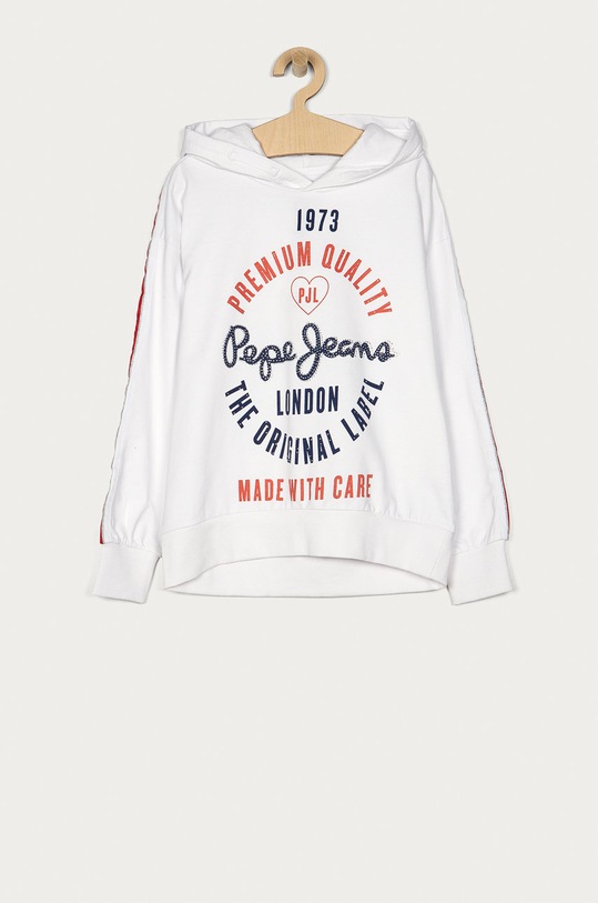 Pepe Jeans Bluza dziecięca z kapturem biały PG581181