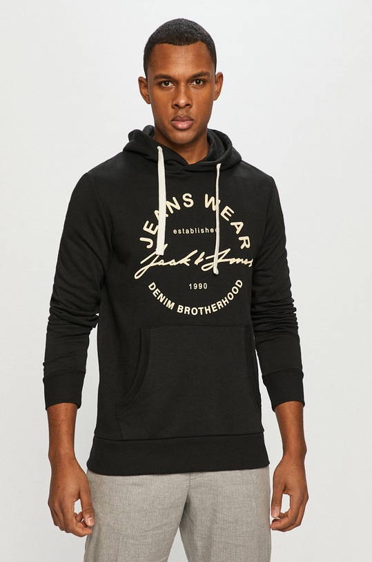 Jack & Jones - Mikina s kapucí černá 12183445
