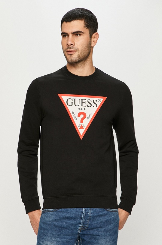 Guess - Mikina s elastanom čierna M1RQ37.K6ZS1
