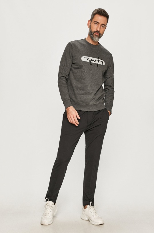 HUGO - Bluza bawełniana 50442619 50442619 szary SS21