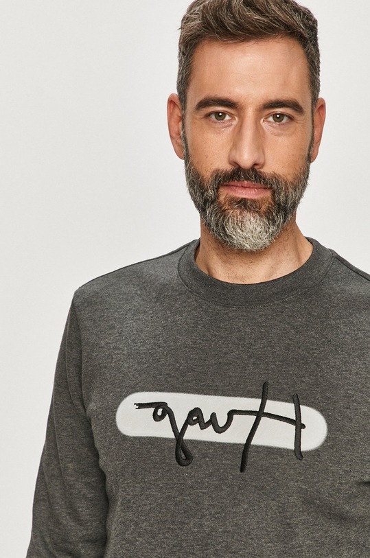 HUGO - Bluza bawełniana 50442619 szary 50442619