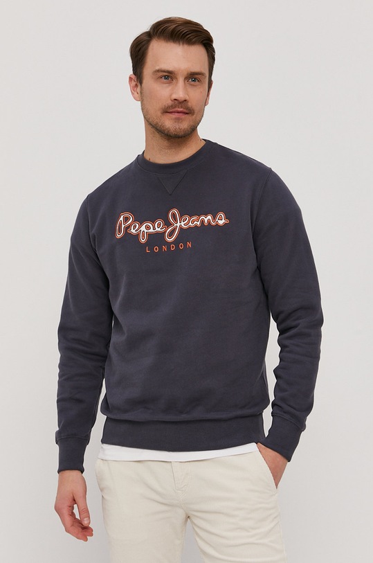 Pepe Jeans Bluza Olaf aplikacja szary PM581906.583