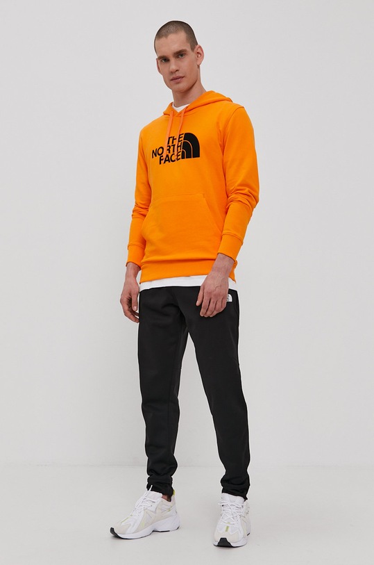 The North Face Bluza bawełniana NF00A0TEPKH1 pomarańczowy SS21