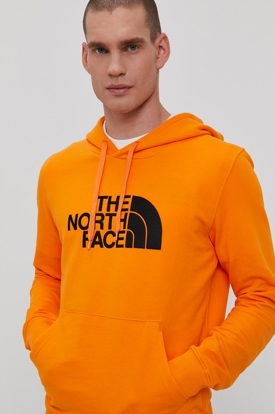 The North Face Bluza bawełniana NF00A0TEPKH1 pomarańczowy