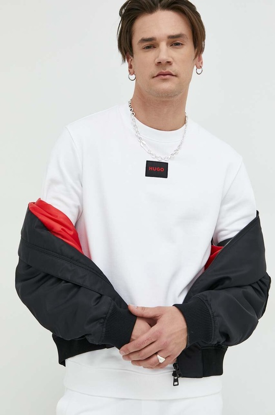 HUGO bluza bawełniana biały 50447964