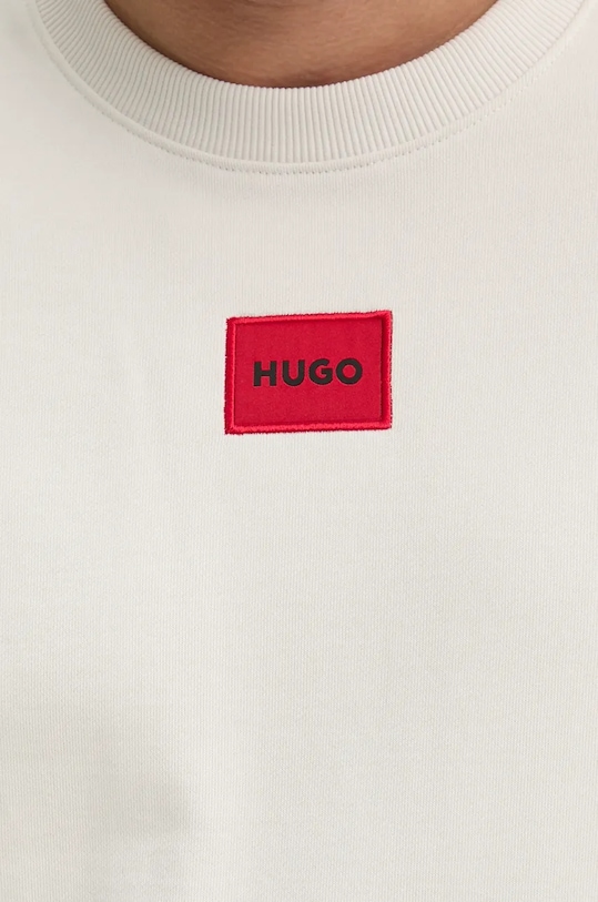 HUGO bluza bawełniana 50447964 beżowy